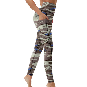 Pantalones de yoga transpirables, sin costuras, de talla grande, con efecto tie-dye, leggings ajustados de cintura alta para hacer ejercicio, para mujer. - Product Image 4
