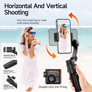 Estabilizador <span class=keywords><strong>de</strong></span> Gimbal para 3 Teléfonos TOKQI M05, Seguimiento Facial Automático, Rotación <span class=keywords><strong>de</strong></span> 360 Grados, Video Fluido, para 5.2, 3000 mAh - Product Image 2