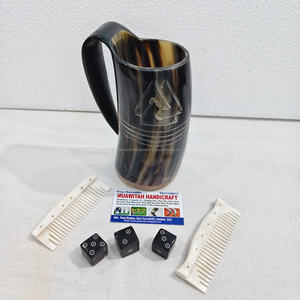 Taza de cuerno de buey de calidad perfecta con jarra tallada a mano para café, cerveza, agua, taza pulida ecológica de lujo a bajo precio - Product Image 1