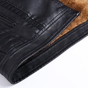 Customized High Quality Breathable Coated Autumn <b>Men</b> Women Hooded Vintage Varsity Leather Jacket Stand Collar Cow Skin Front - Product Image 4