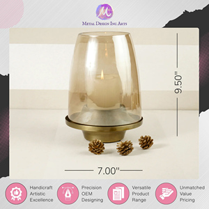 Lanterne à bougie dorée antique personnalisable avec verre pour toutes les occasions, provenant d'un vendeur indien de premier plan au meilleur prix - Product Image 3