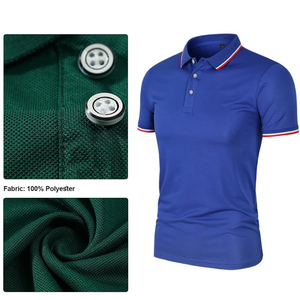 Camisetas Polo Personalizadas de Color Sólido, Diseño de Alta Calidad, Corte Ajustado, Logotipo Personalizado, Manga Corta, Polo con Botones para Hombre - Product Image 2