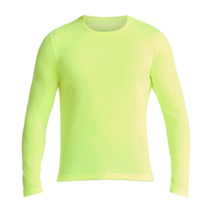 Wholesale <b>Athletic</b> Long Sleeve Shirt For Adult Green Color O Neck Knitted Regular Fit Casual Long Sleeve Shirt - Product Image 1