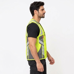 Professional <b>Men</b> Safety <b>Vest</b> High Visibility Reflective Workwear Durable Fabric Comfortable Fit Outdoor Construction Safety - Product Image 6