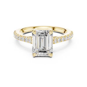 Bague de fiançailles, de mariage ou de promesse solitaire SATVIK RATNA 2 CT EMERALD, diamant cultivé en laboratoire, or 14k/18k, certifié IGI, luxe classique - Product Image 1