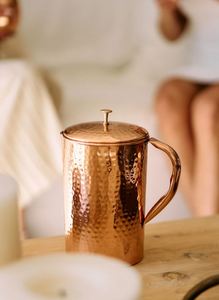 Ensemble de carafes en cuivre pour rassemblements spirituels, service de table, ensemble métallique avec verres, durable, réutilisable, vaisselle de cuisine et de salle à manger - Product Image 5