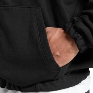 Fournisseur économique de sweats à capuche zippés brodés, personnalisables, coupe droite, épaules tombantes, style boxy, tendance, pour hommes, 100% coton - Product Image 6