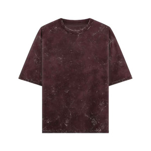 Camiseta Oversize de Algodón Lavado para Hombre, Manga Corta, Cuello Redondo, Verde Liso, Estilo Casual, Tejido de Punto Jersey, Ajuste Holgado - Product Image 2