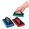 Cepillo de limpieza con estropajo abrasivo y mango para limpiar paredes de piscinas, cepillos de limpieza domésticos de alta resistencia, paquete de 3 - Product Image 2
