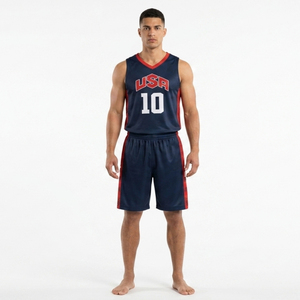 USA Basketball Jersey Set Unisex Mandarin Collar 100% Polyester Moisture Wicking <b>Athletic</b> Fit Team Uniforms Adult Size UV - Product Image 1