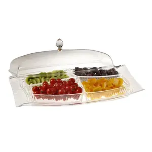 BPA Free Plastic Acrylic Clear Partition Tray