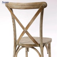 Chaises modernes en bois massif à dossier croisé, durables, pour la location en gros, idéales pour les mariages, les fêtes et les banquets