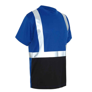 Chemises réfléchissantes à manches courtes, vêtements de travail haute visibilité, respirants pour les travailleurs routiers et de la construction - Product Image 4