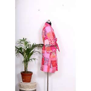 Kimono de Algodón Puro 100% con Estampado Floral Vintage, Ropa de Dormir de Invierno para Mujer, Superventas - Product Image 5