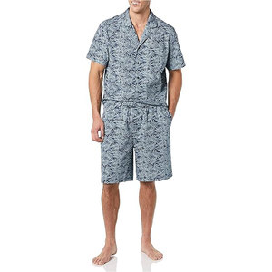 Ensemble chemise et short décontracté d'été pour homme, imprimé hawaïen, respirant, manches courtes, deux pièces, en coton, vente en gros - Product Image 5