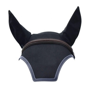 Voile anti-mouches pour cheval à design personnalisé avec bonnet anti-oreilles en DenimPU, emballage sur mesure, vente en gros - Product Image 2