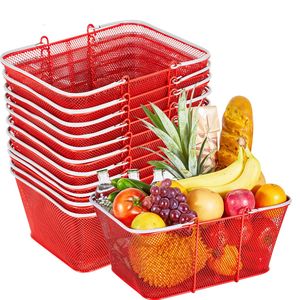 12 Cesti Metallici Impilabili da 22L con Struttura a Rete Densa e Manici, Capacità 20 kg, Portatili e Personalizzabili - Product Image 3