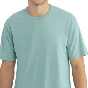 Camiseta de Manga Corta para Hombre, Color Verde Menta, Cuello Redondo, Algodón Suave, Estilo Casual, Holgada, Transpirable, Ropa Urbana de Verano, Personalizable - Product Image 3