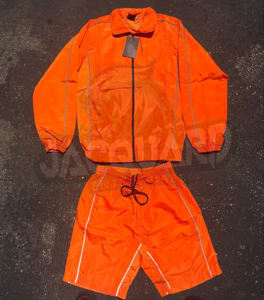 ชุดเซ็ตสองชิ้นผู้ชายสไตล์ล่าสุดสุดฮิต ชุดลำลองแนวสตรีทแวร์ เสื้อแจ็คเก็ตกันลมสะท้อนแสง 3M ชุดวอร์มฤดูร้อน - Product Image 4