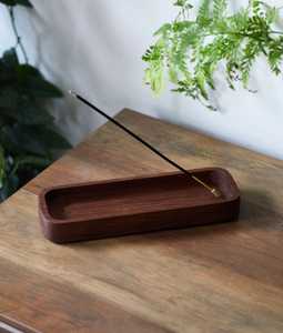 Plateaux porte-encens en bois résistant au feu, coffrets cadeaux avec boules en laiton massif, brûleurs d'encens faits à la main, articles de décoration pour la maison - Product Image 5