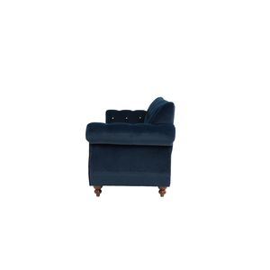 Divano di Lusso in Velluto Indaco con Cuscini, Arredamento Formale per Soggiorno - Product Image 2