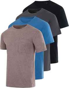 Camiseta de Hombre al por Mayor OEM con Logotipo Personalizado, 100% Algodón, 180g, Talla Grande, Corte Ajustado, Sólida, Transpirable y de Secado Rápido - Product Image 1