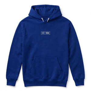 เสื้อฮู้ดดี้ผู้ชายดีไซน์เรียบง่าย ผ้าฝ้ายถัก 100% ทรงปกติ สวมใส่สบาย มีกระเป๋าโลโก้ด้านหน้า เหมาะสำหรับใส่ในฤดูใบไม้ร่วง จากบังกลาเทศ - Product Image 5