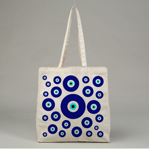 Sac fourre-tout en coton moyen personnalisé EWB avec fermeture à glissière, poignée de longueur de main, motif de lettres, usage quotidien, origine Bengale occidentale - Product Image 1