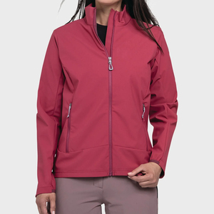 Veste softshell pour femme, imperméable, respirante, doublée polaire, avec capuche amovible, protège-menton, logo personnalisé, OEM, vente en gros, séchage rapide - Product Image 1