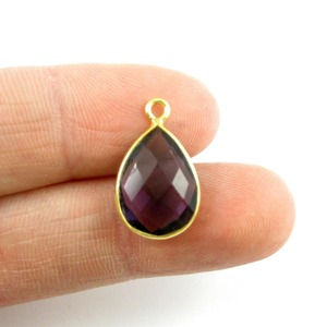 Custom Children's Necklace 7x10mm Bezel Set Faceted Amethyst Gemstone Pendant February Pendant <b>Charm</b> Fashion Pendants <b>Charms</b> - Product Image 5