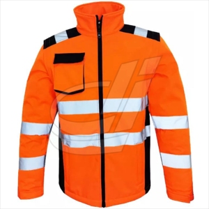 Hot sale uniforms workwear softshell mens workwear <b>detachable</b> <b>sleeve</b> softshell jacket mens safety jackets reflective - Product Image 2