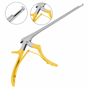 Kerrison Rongeur 7″ (17.8cm) Shaft 40 Degree Forward Up Thin Footplate 3mm <b>Bite</b> Sharp Cutting Edge with Spring Action Handle - Product Image 5