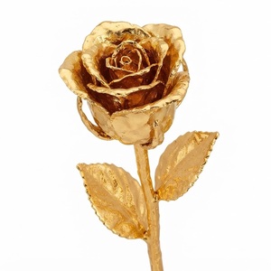 Regalo para el Día de San Valentín y el Día de la Madre, Flor Real de Tallo Largo Preservada, Bañada en Oro Real de 24K, Rosa Eterna - Product Image 6