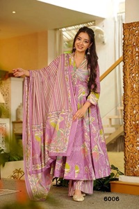 Designer 3 Pieces Beautiful Digital Printed Full Flair <b>Kurti</b> With Bottom And Dupatta Collection - Product Image 5
