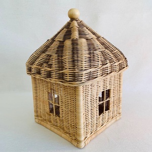 Casa de juegos de mimbre de la mejor calidad, mini casitas de campo tejidas a mano, juguete para bebés y niños pequeños - Product Image 3