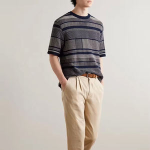 Camiseta de Alta Calidad Personalizada, 100% Algodón Tejido, Hombros Caídos, Estilo Hip Hop para Hombre, Cuello Redondo, Ligera, Oversize, Corte Cuadrado - Product Image 4