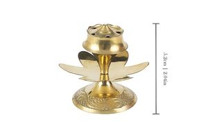 Ensemble de thali circulaire en laiton avec tasse et cuillère pour les activités religieuses, design durable - Product Image 2