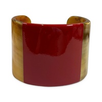 Bracelet manchette classique DTJ DHB-501, finition laquée bleu marine, rouge, vert, orange, bijoux de mode unisexe, style sport classique
