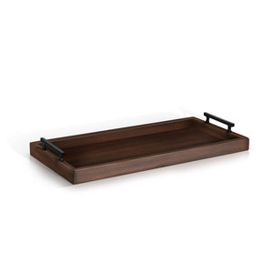 Plateau de service rond Art Déco en bois avec poignées latérales, fait main, pour la décoration intérieure moderne – Vente chaude - Product Image 3