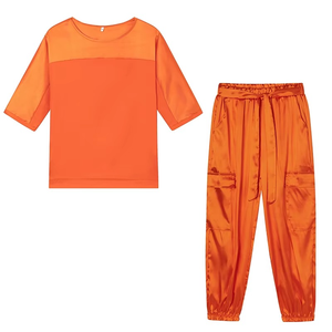 Conjunto Casual de Dos Piezas para Mujer, Estilo Europeo Americano, Nuevo Modelo 2024, Tejido de Punto, Manga Larga, Capucha, Top Corto, Transpirable - Product Image 2