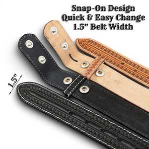 Ceinture en cuir pleine fleur à boucle à pression, gravure UV, 100% cuir de vachette véritable, faite à la main, couleur personnalisée, style classique, largeur 1-1/2 pouces - Product Image 4