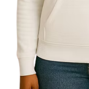 Sudadera con Capucha Blanca para Mujer, con Logotipo Redondo Transparente, Informal, de Manga Larga, para Uso Diario, Ropa Cómoda para el Estilo de Vida - Product Image 4