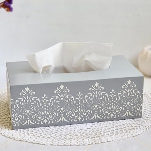 Caja de pañuelos de madera con estampado nórdico para un estilo de hogar minimalista, caja de pañuelos facial al por mayor - Product Image 1