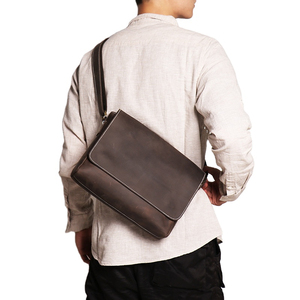 Bolso de Pecho Minimalista de Cuero Genuino, Bolso de Hombro con Cierre de Hebilla, Duradero, para Uso Diario en Todas las Estaciones - Product Image 3