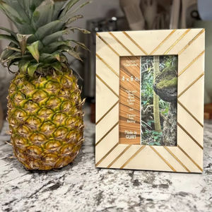 Cadre photo en os incrusté de style vintage, élégant accent décoratif pour la maison - Product Image 1