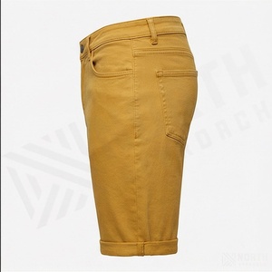 <b>Mens</b> High Quality Denim Canvas Shorts Summer Casual Fitted Comfortable Waistband Quick Dry <b>Jeans</b> Wear Customized Color Faded - Product Image 3