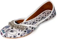 Dernières créations de chaussures brodées à la main, ornées de perles, style indien pakistanais, sandales Khussa Jutti, mode élégante pour filles, mariage