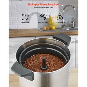 Dispenser Caffè Commerciale in Acciaio Inossidabile da 100 Tazze (15 L) con Rubinetto Anti-Goccia e Preparazione Rapida per Urne da Tè - Product Image 3
