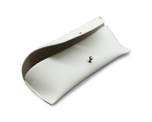 Étui à lunettes en cuir PU blanc doux, forme rectangulaire, style simple pour le rangement des lunettes - Product Image 5
