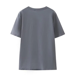 Camisetas deportivas casuales personalizadas, ecológicas, para mujer, de gran tamaño, 100% algodón jersey, 220 g/m², precio al por mayor. - Product Image 2